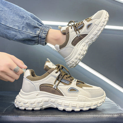 Fashion chunky sneakers for women with non-slip sole