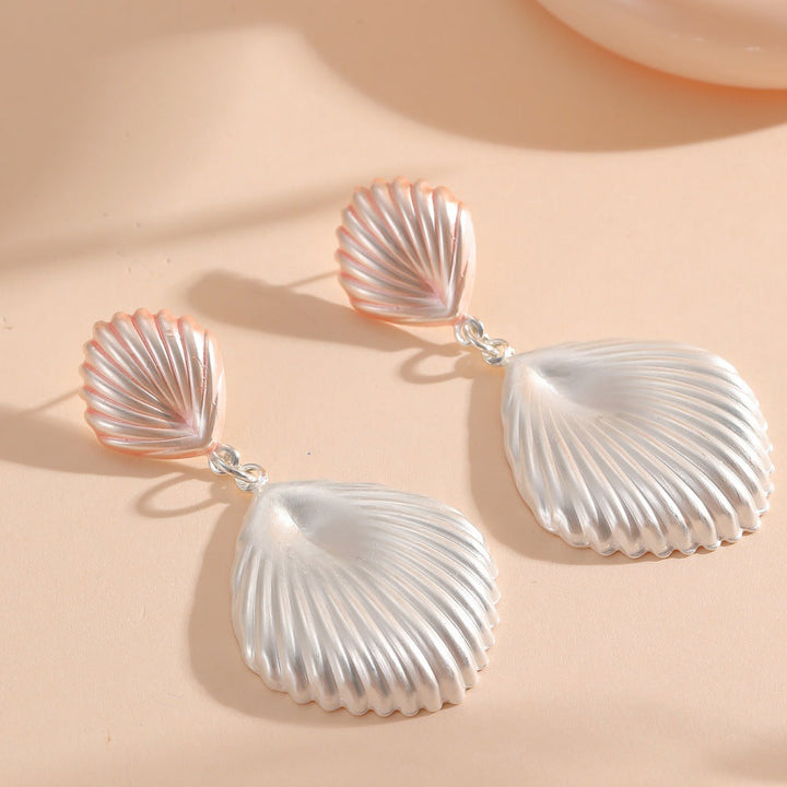 Ladies Hanging Earrings in Elegant Shell Design Tom Cottons