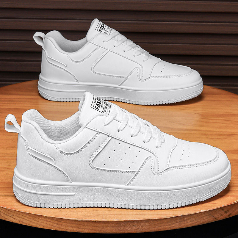 Women's Sporty Leather Sneakers with Padded Insole