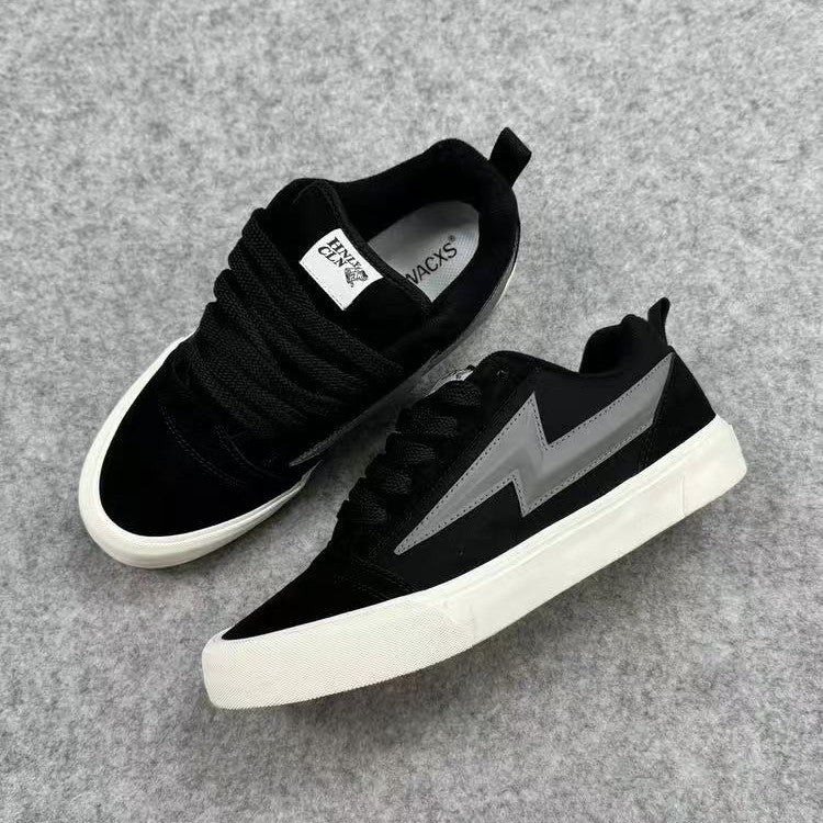 Ladies sporty sneakers with futuristic accents and durable outsole