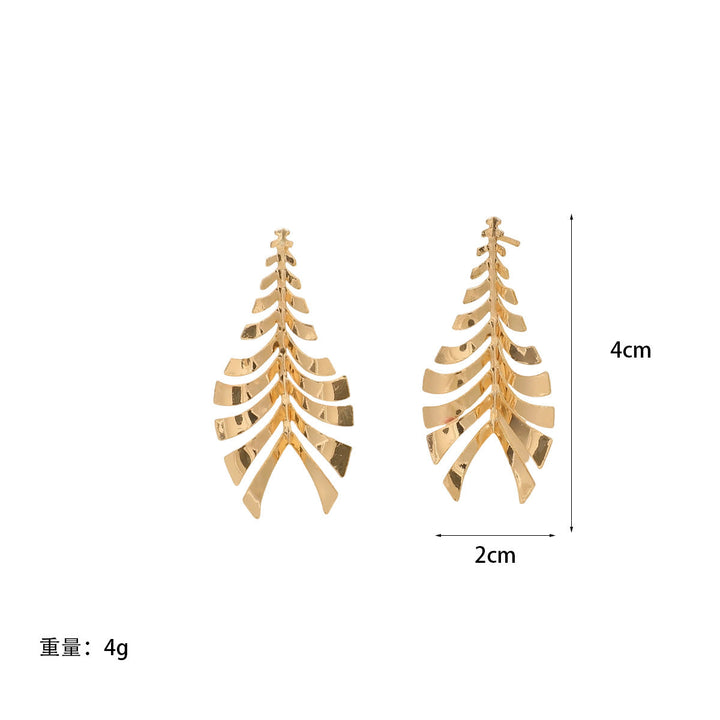 Women Hanging Earrings in Elegant Leaf Design Tom Cottons