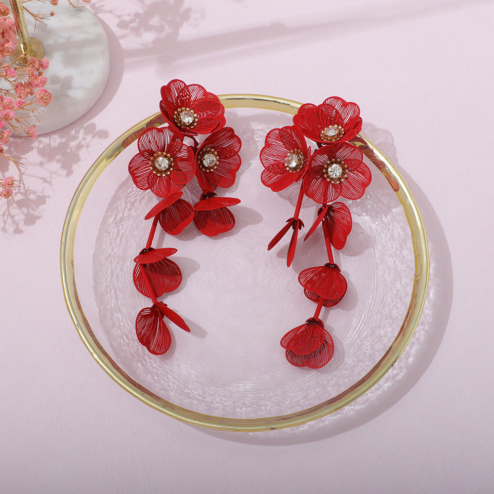 Ladies' earrings in elegant floral design Tom Cottons