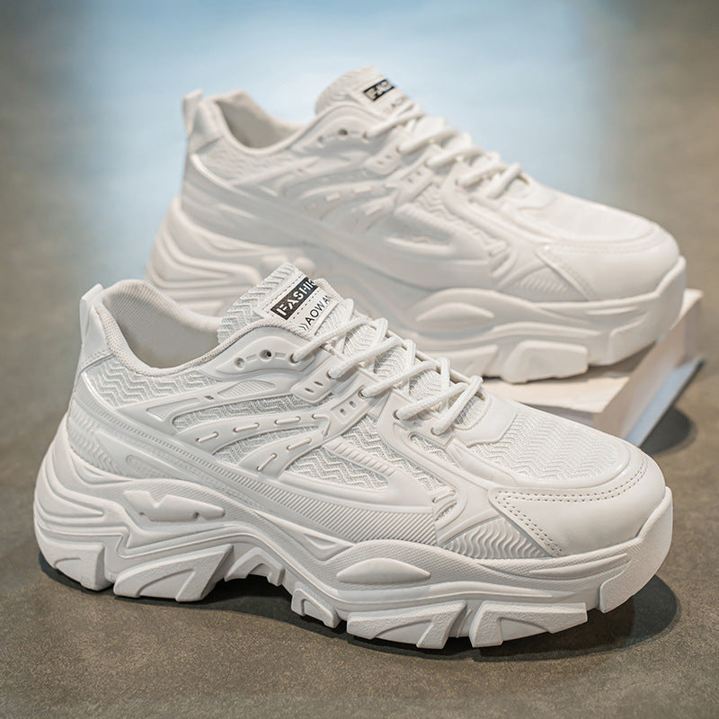 Women's sports shoes with cushioned sole and breathable inserts
