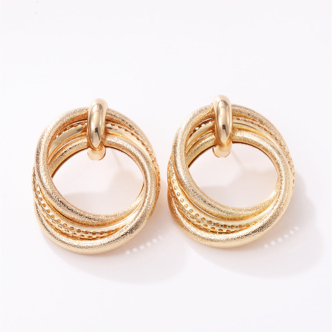 Women's Hanging Earrings with Elegant, Curved Ring Design Tom Cottons