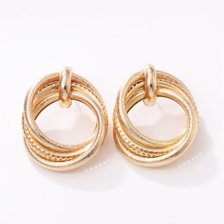 Women's Hanging Earrings with Elegant, Curved Ring Design Tom Cottons