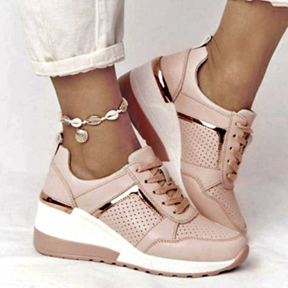 Women's fashionable sneakers with breathable upper material and stable sole