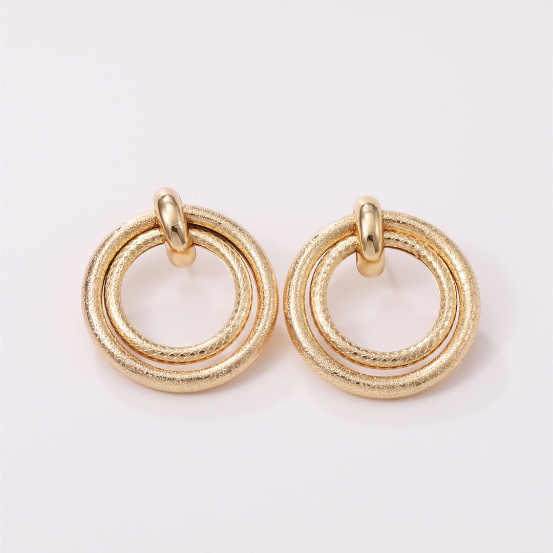 Women's Hanging Earrings with Elegant, Curved Ring Design Tom Cottons