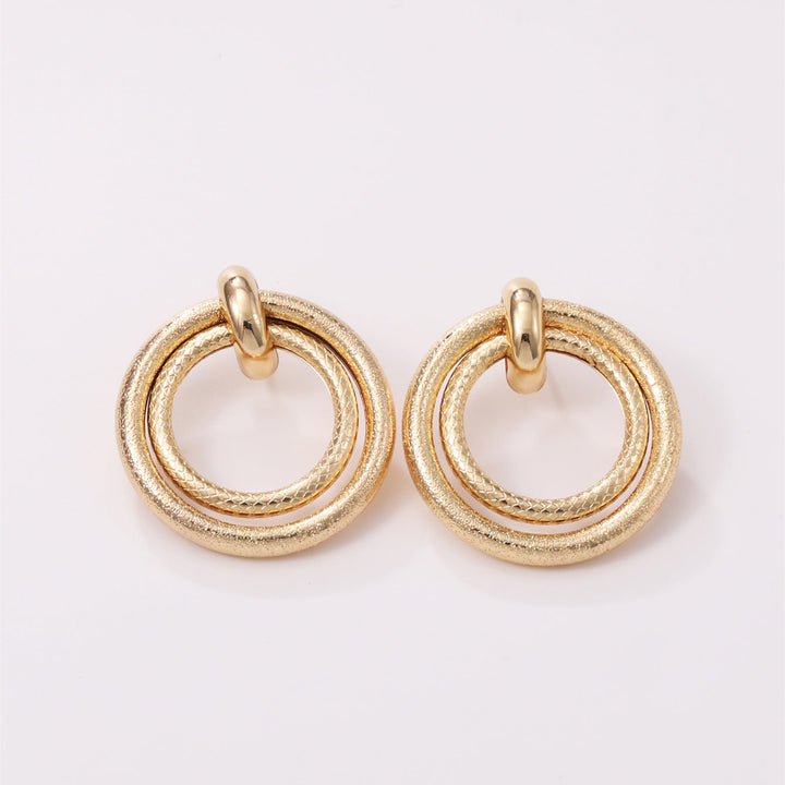 Women's Hanging Earrings with Elegant, Curved Ring Design Tom Cottons