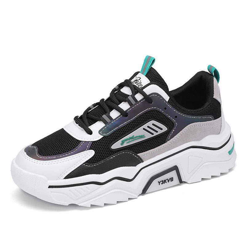 Ladies sporty running sneakers with stable sole and breathable mesh structure
