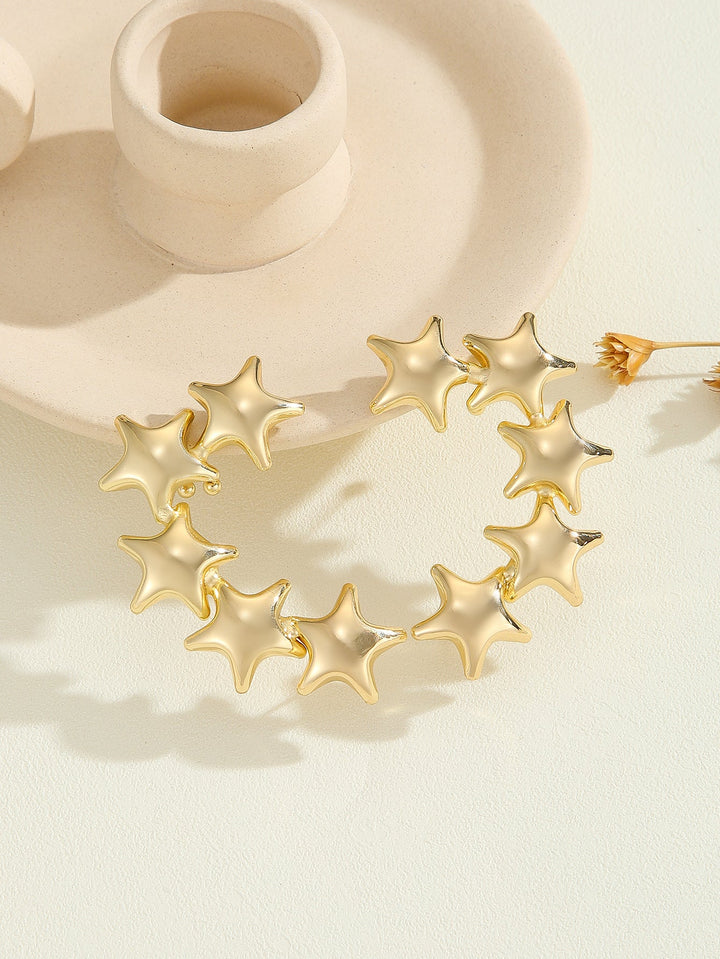 Women's bracelet with structured, golden beads Tom Cottons