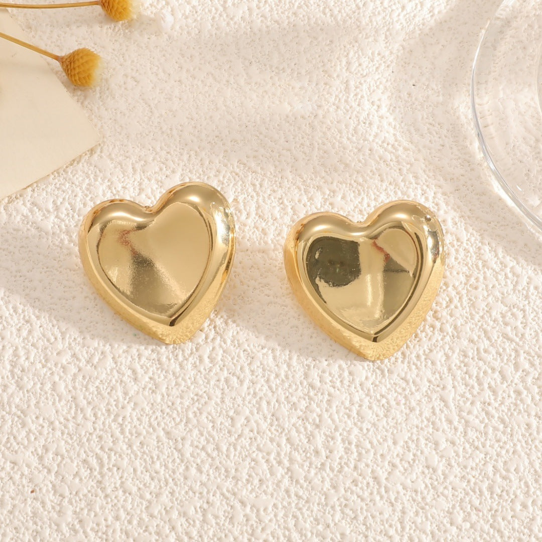 Women's Open Bangle with Elegant Heart Shape Tom Cottons