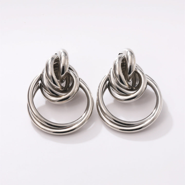 Women's Hanging Earrings with Elegant, Curved Ring Design Tom Cottons