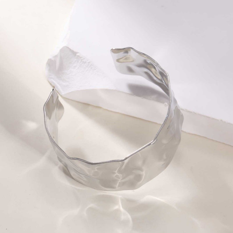 Ladies Open Cuff Bracelet with Artistic, Organic Design Tom Cottons