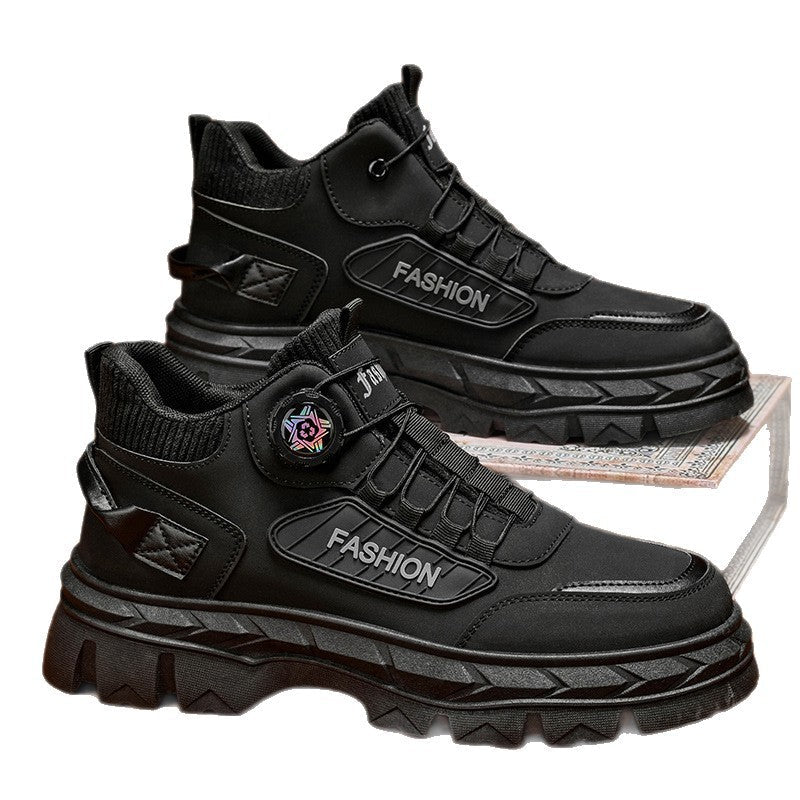 Robust women's outdoor sneakers with innovative quick-lacing system