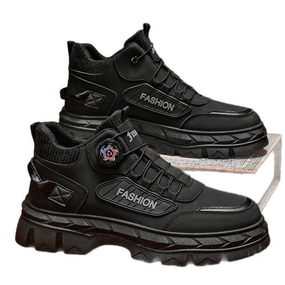 Robust women's outdoor sneakers with innovative quick-lacing system