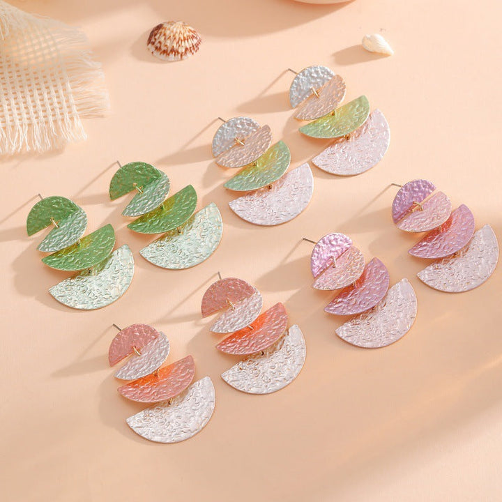 Women's Hanging Earrings in Elegant, Layered Design Tom Cottons