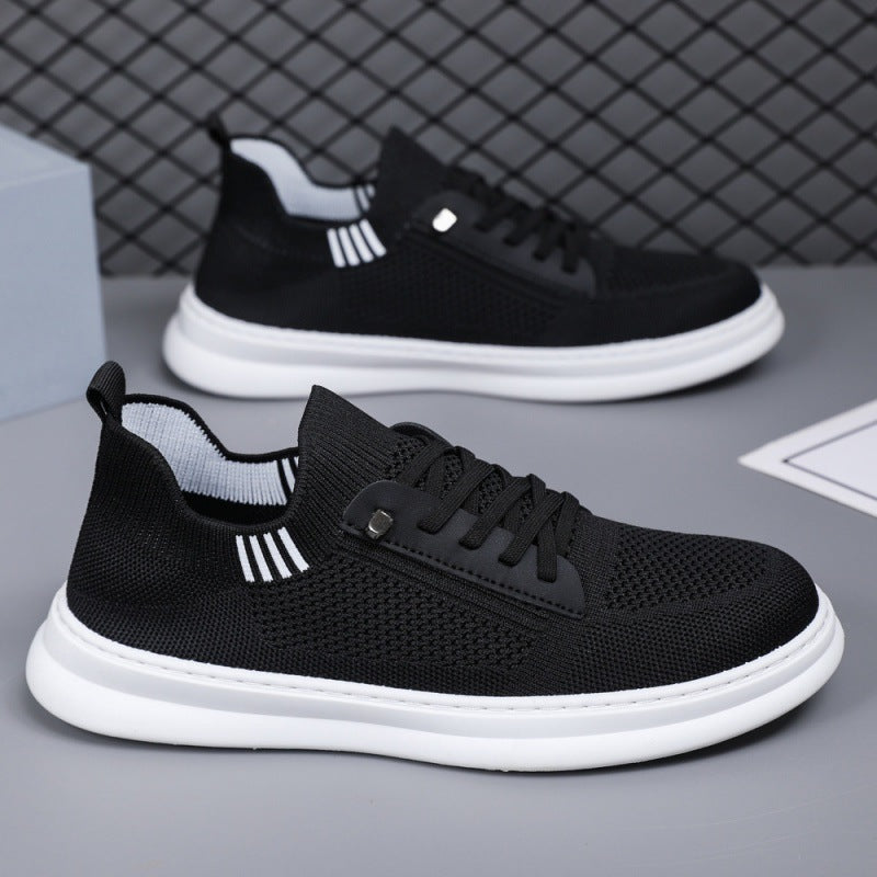Men's sneakers with breathable knitted upper and non-slip sole