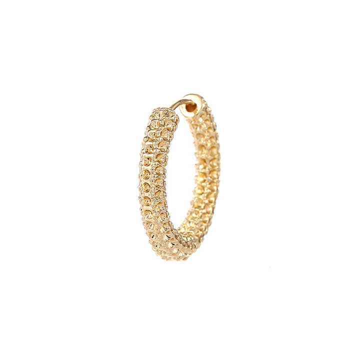 Women's hoop earrings with modern, textured design Tom Cottons