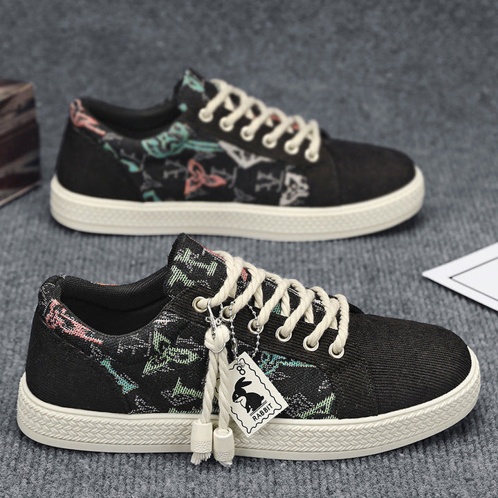 Ladies' Fashion Sneakers with Unique Textile Design