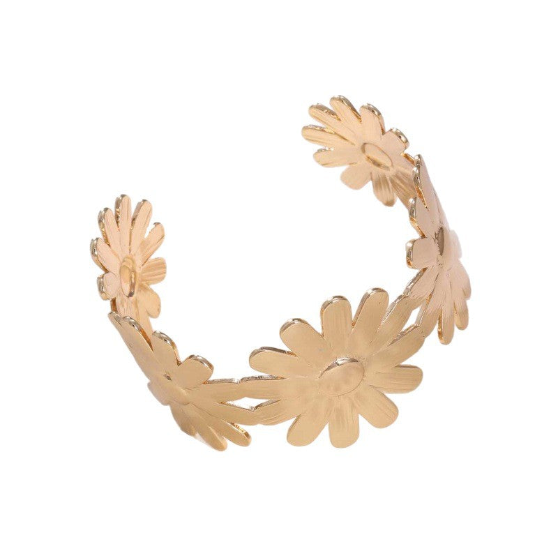 Women's Open Bangle with Elegant Wave Design Tom Cottons