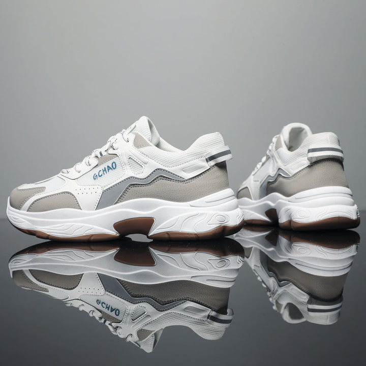 Ladies sporty sneakers with cushioned sole and breathable upper edge