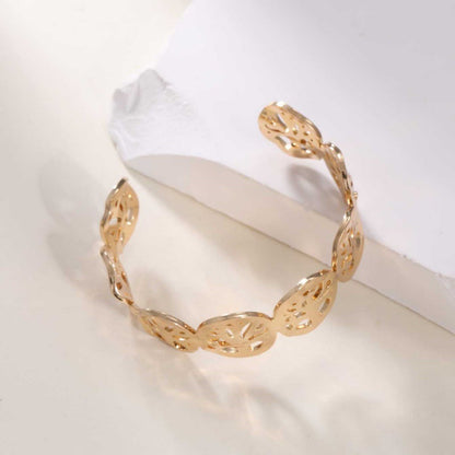 Women's Open Bangle in Modern Bamboo Design Tom Cottons