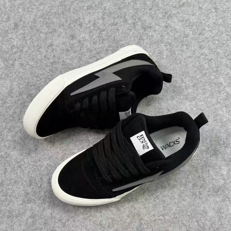 Ladies sporty sneakers with futuristic accents and durable outsole