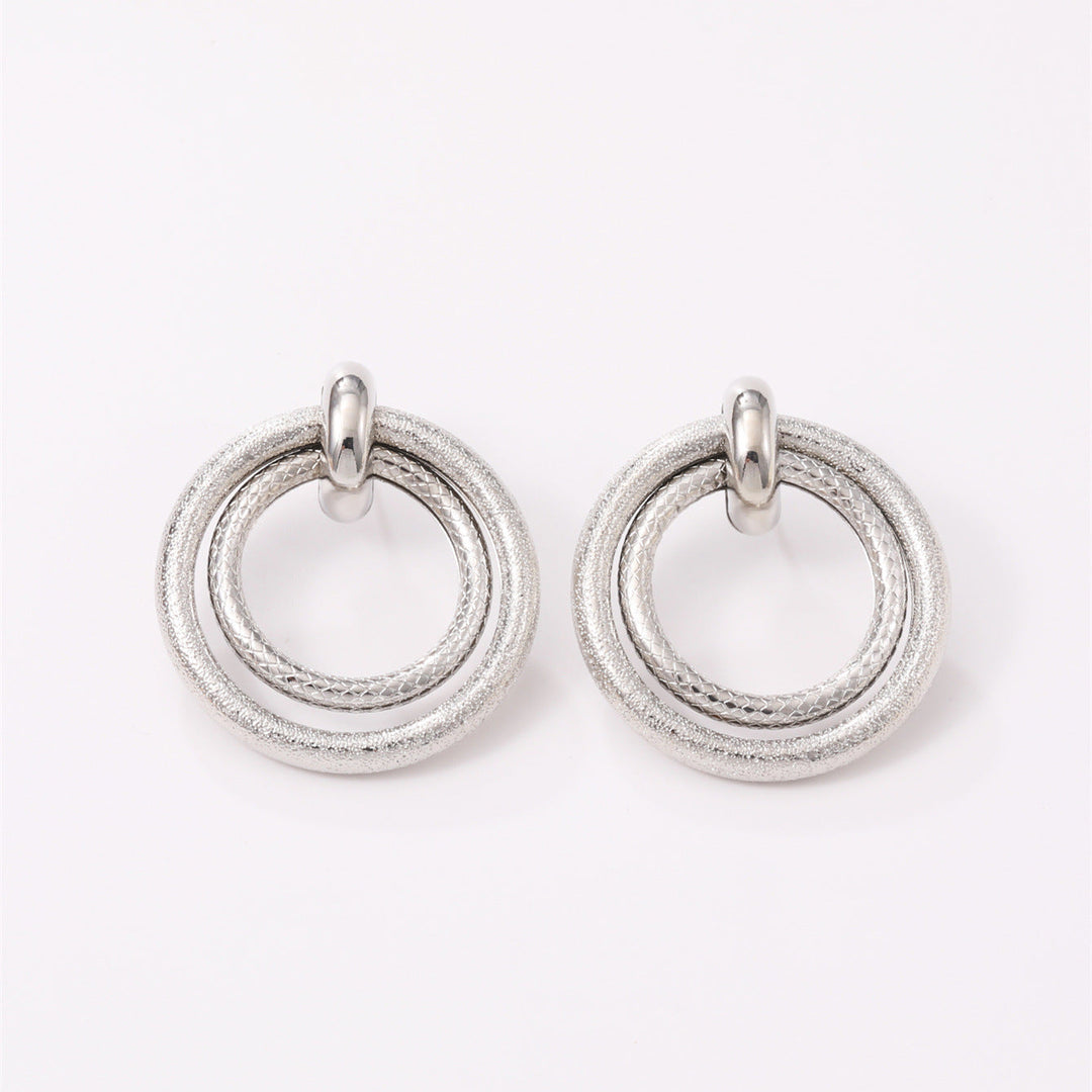 Women's Hanging Earrings with Elegant, Curved Ring Design Tom Cottons