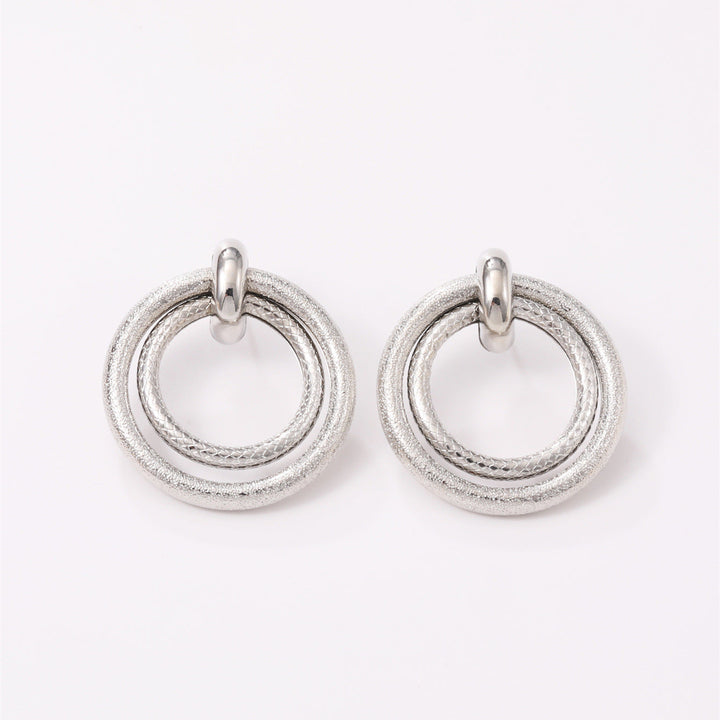 Women's Hanging Earrings with Elegant, Curved Ring Design Tom Cottons