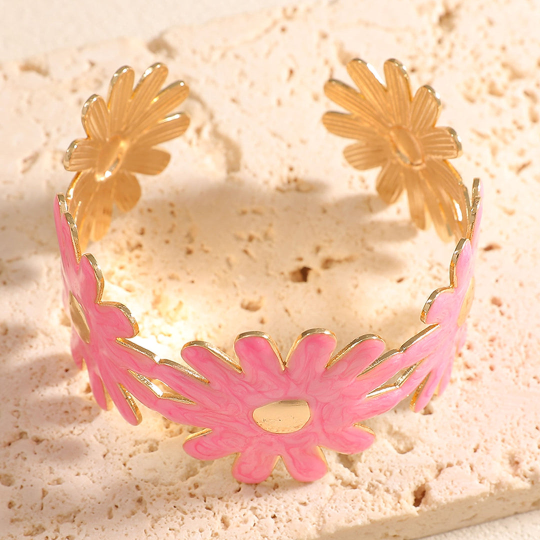 Women's bangle with floral flower pattern Tom Cottons