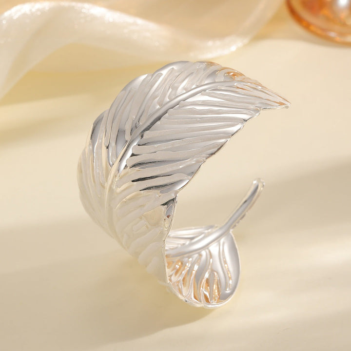 Ladies Open Cuff Bracelet in Tropical Leaf Design Tom Cottons