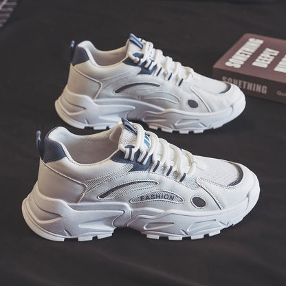 Women's sports shoes with breathable mesh inserts and distinctive sole construction