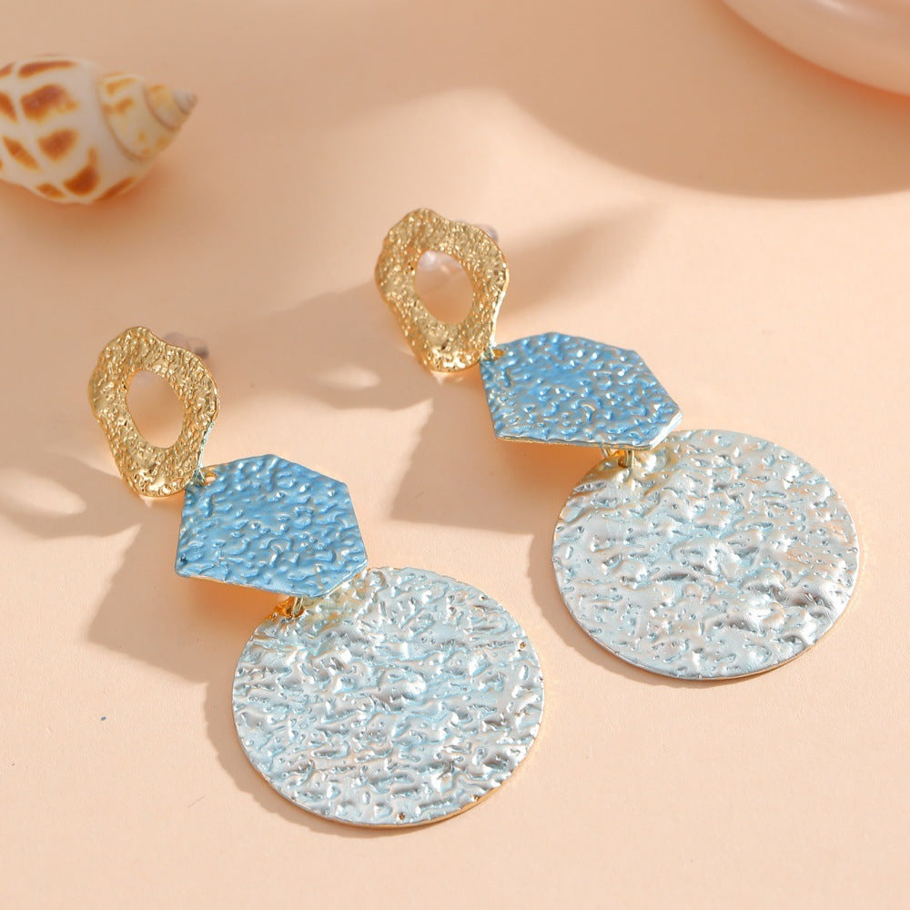 Women's Hanging Earrings with Modern Geometric Design Tom Cottons