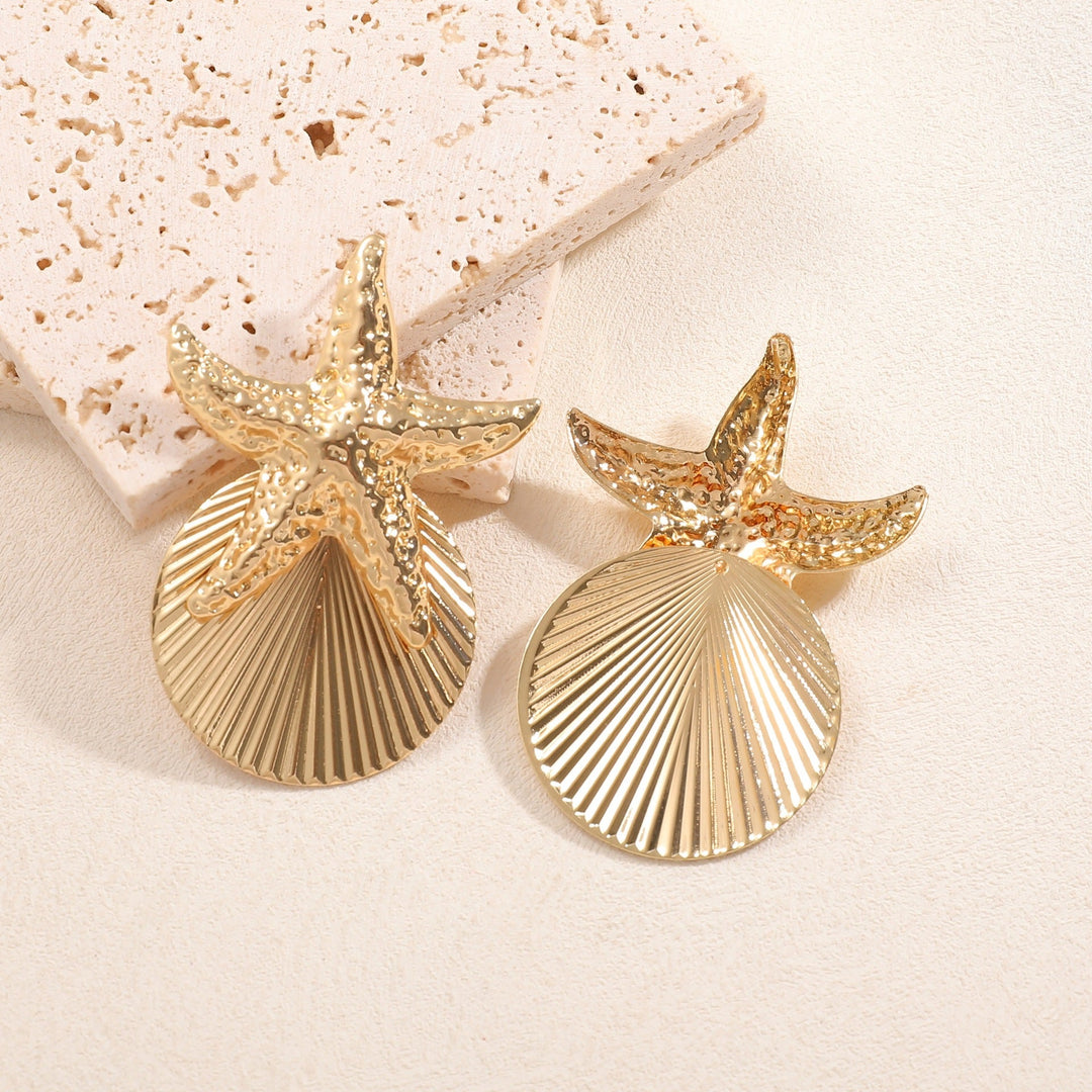 Women's ear clips in luxurious shell and starfish design Tom Cottons