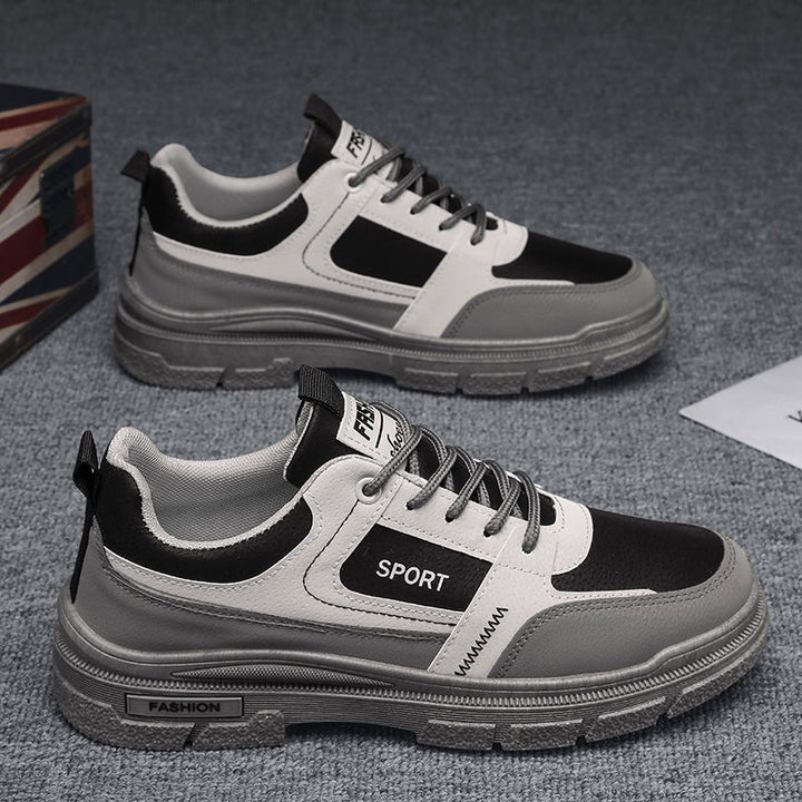 Ladies sporty sneakers with non-slip sole and breathable inserts