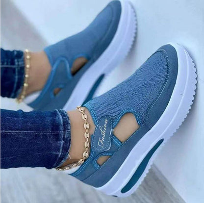 Women's Breathable Slip-On Sneakers with Flexible Design and Padded Sole