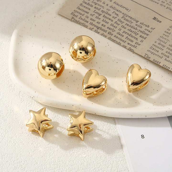 Women's heart-shaped ear clips Tom Cottons