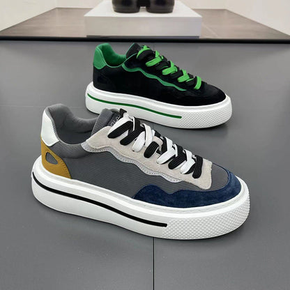 Women's Fashion Sneakers with High Platform Sole and Breathable Structure