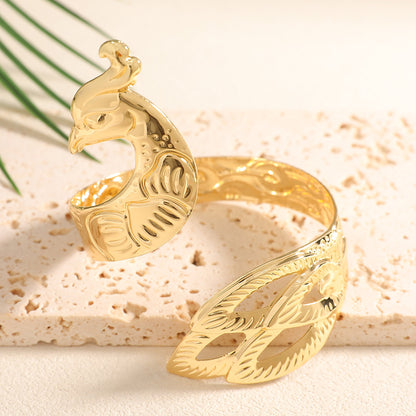 Ladies Open Bangle with Artistic Coral Pattern Tom Cottons