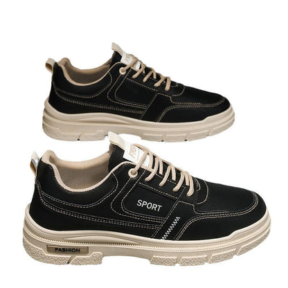 Ladies sporty sneakers with non-slip sole and breathable inserts
