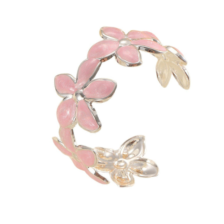 Ladies Open Bangle with Artistic Flower Design Tom Cottons