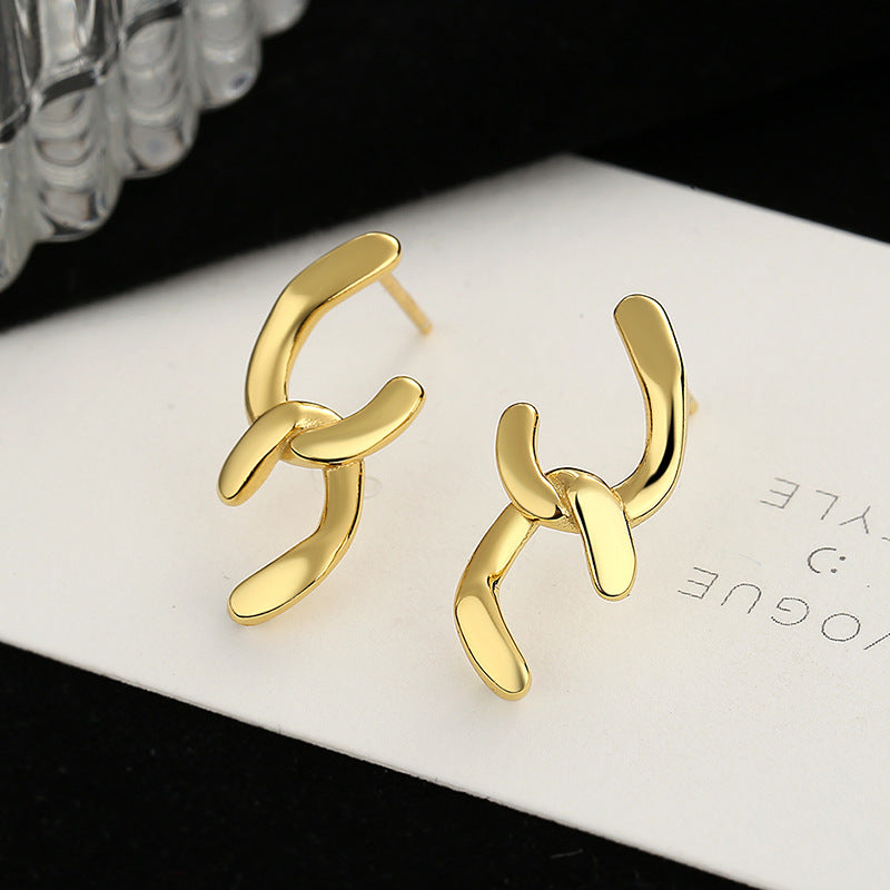 Women's earrings with sparkling circle pendant Tom Cottons