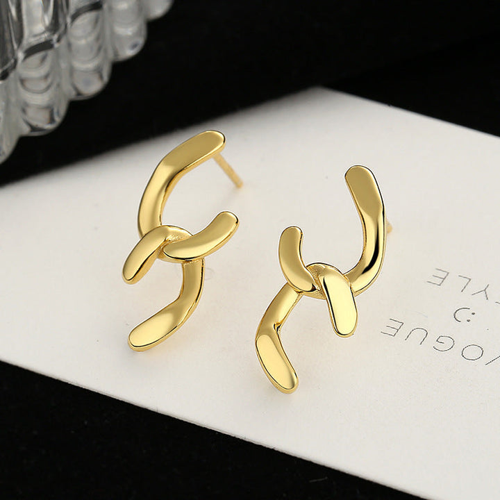 Women's earrings with sparkling circle pendant Tom Cottons