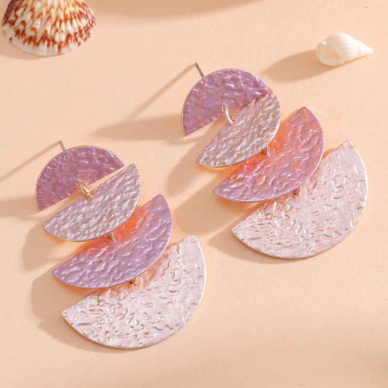 Women's Hanging Earrings in Elegant, Layered Design Tom Cottons