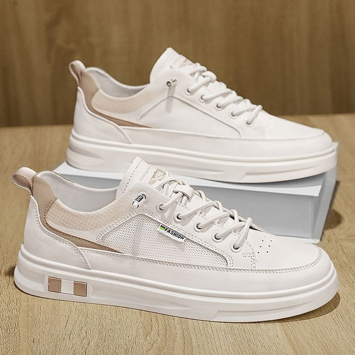 Fashion sneakers for women with breathable mesh inserts and cushioned sole