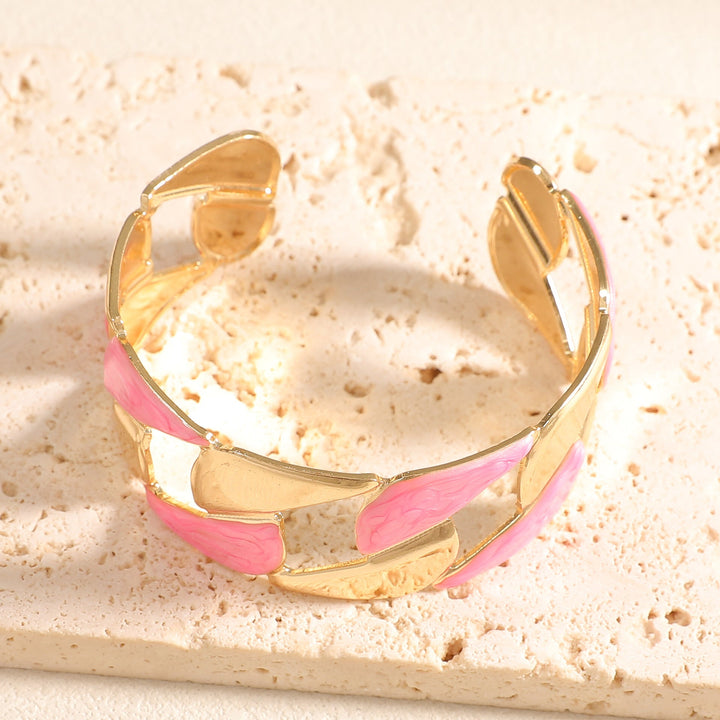 Women's Open Bangle with Elegant Leaf Design Tom Cottons
