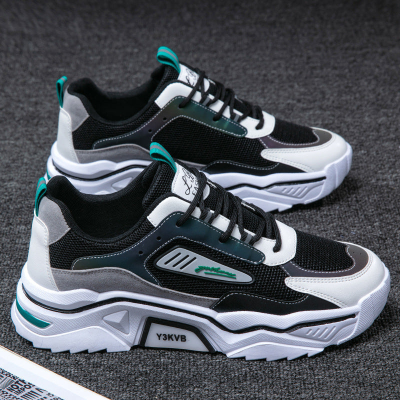 Ladies sporty running sneakers with stable sole and breathable mesh structure