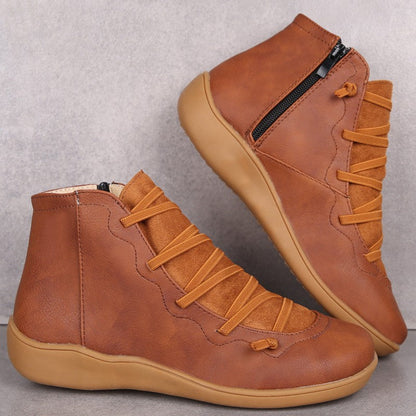 Women's High-Top Sneaker with trendy lace and zipper design