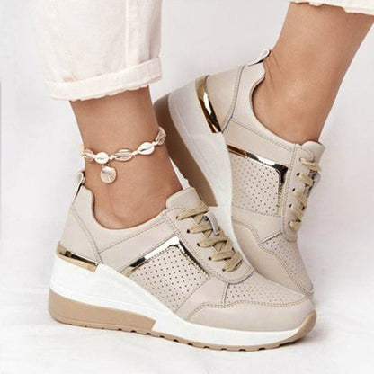 Women's fashionable sneakers with breathable upper material and stable sole