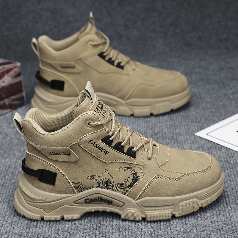 Women's high-top sneakers with breathable upper material and non-slip sole